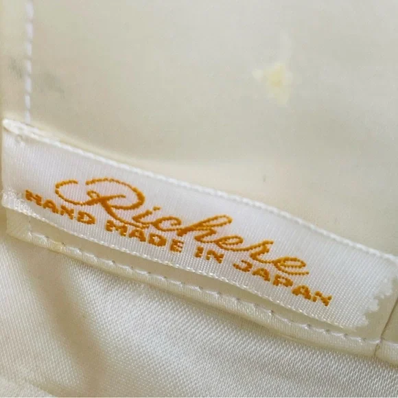 Vintage "RICHERE" Beaded Purse Evening Bag Silver Gold 1960's Hand Made in Japan - Picture 12 of 16